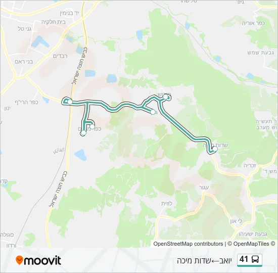 41 Bus Line Map