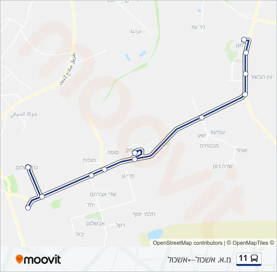 11 Bus Line Map