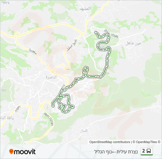2 Bus Line Map