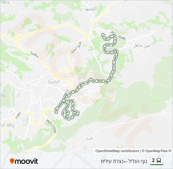 2 Bus Line Map