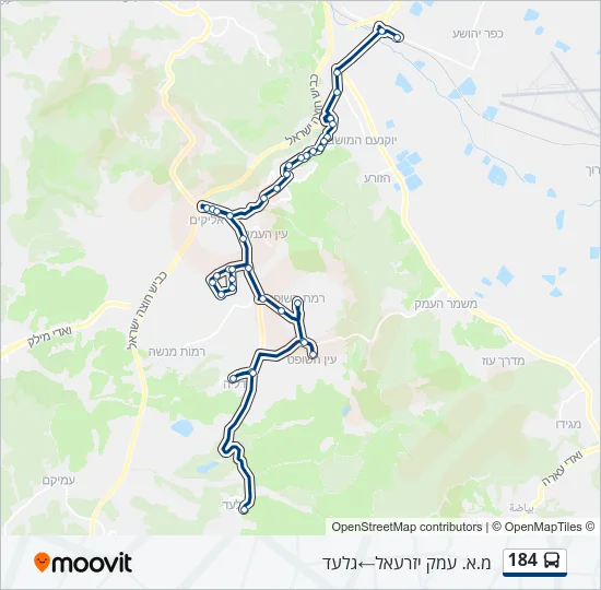 184 Bus Line Map