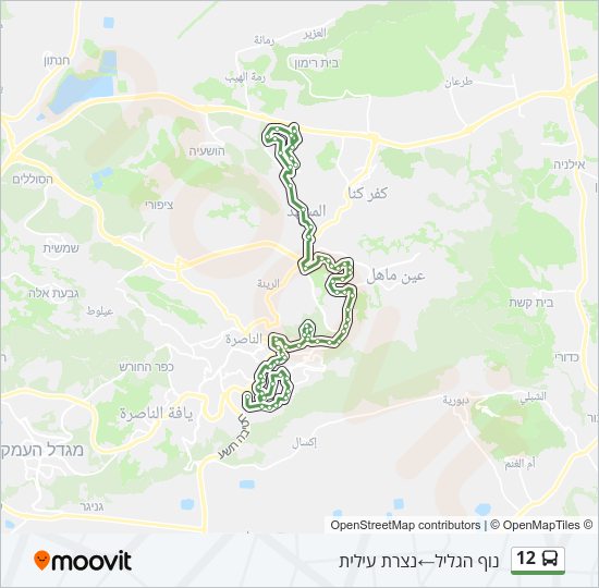 12 Bus Line Map