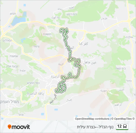 12 Bus Line Map