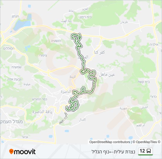 12 Bus Line Map