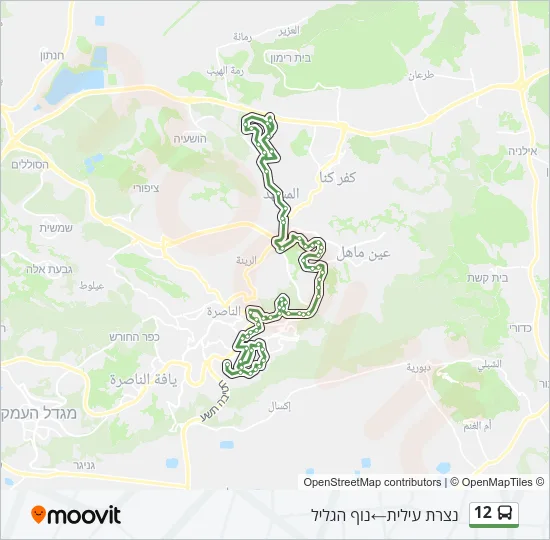 12 Bus Line Map