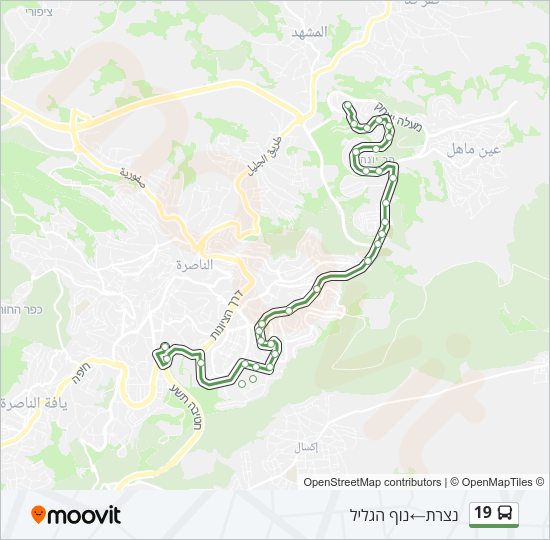 19 Bus Line Map