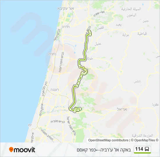 114 Bus Line Map