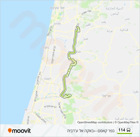 114 Bus Line Map