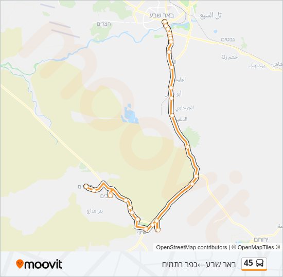 45 Bus Line Map