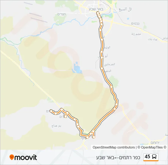 45 Bus Line Map