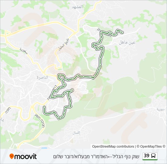 39 Bus Line Map