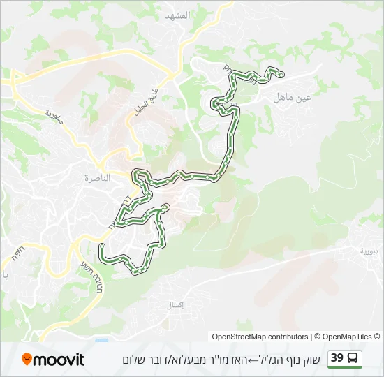 39 Bus Line Map