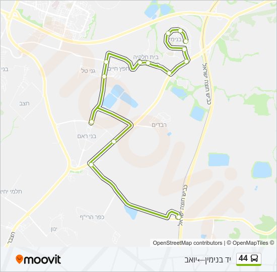 44 Bus Line Map