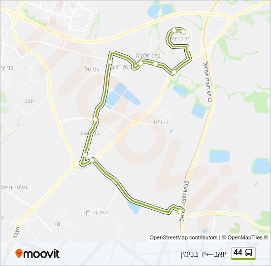 44 Bus Line Map