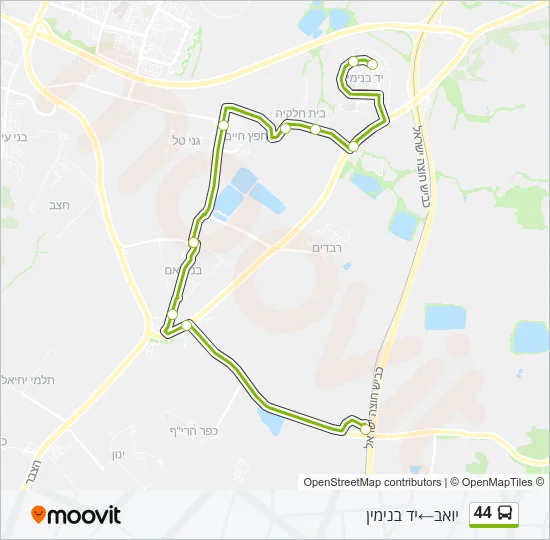 44 Bus Line Map