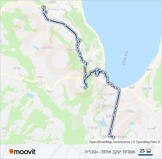 25 Bus Line Map