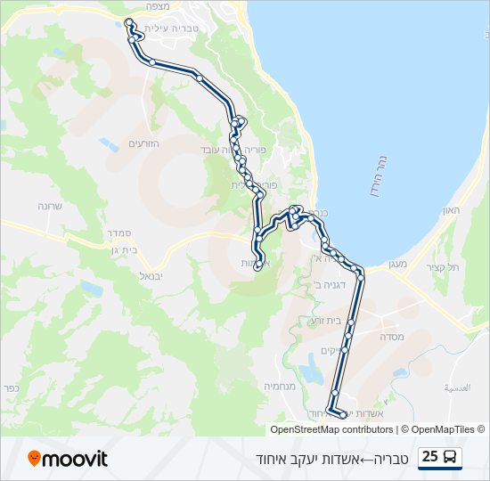 25 Bus Line Map