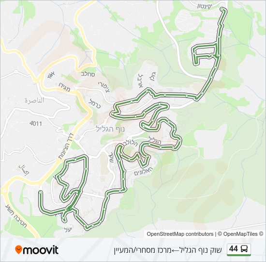 44 Bus Line Map