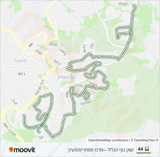 44 Bus Line Map