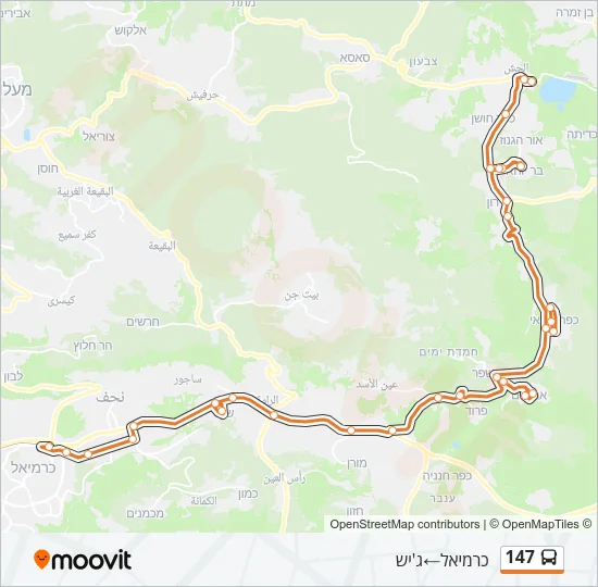 147 Bus Line Map