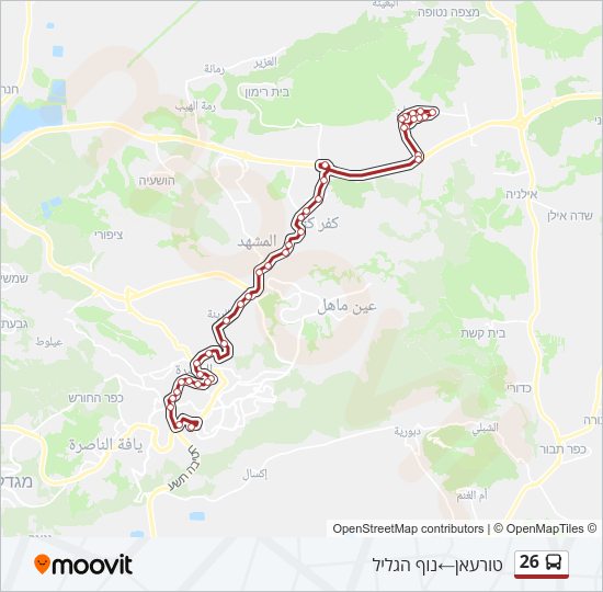 26 Bus Line Map