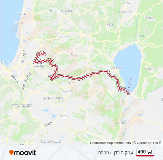 490 Bus Line Map