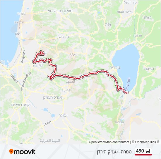 490 Bus Line Map