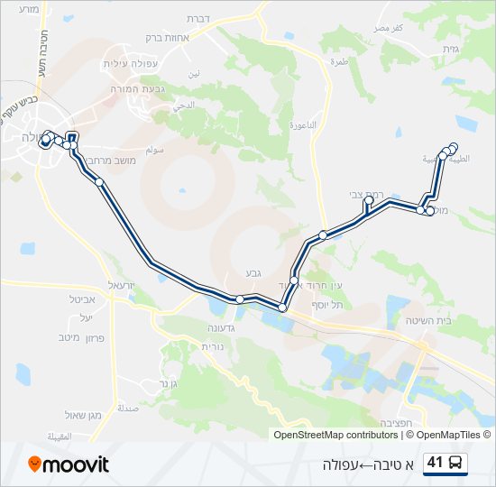 41 Bus Line Map