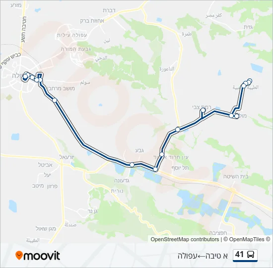 Автобус 41: карта маршрута