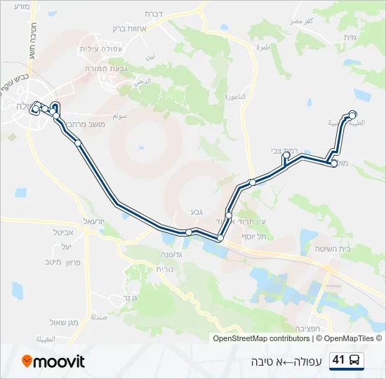 41 Bus Line Map
