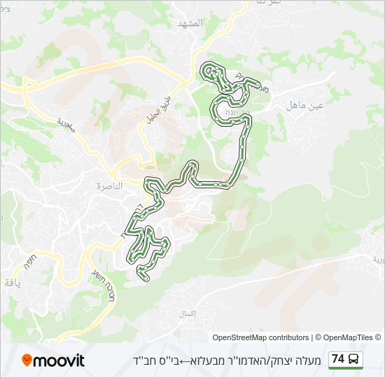 74 Bus Line Map