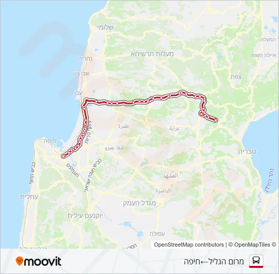 Автобус 380 - ♿ ניתן להנגשה בהזמנה מראש: карта маршрута
