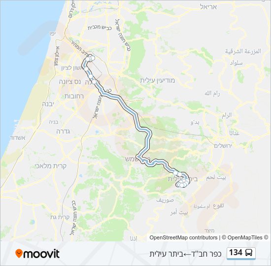 134 Bus Line Map
