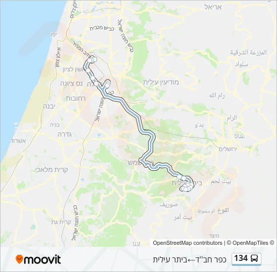 134 Bus Line Map