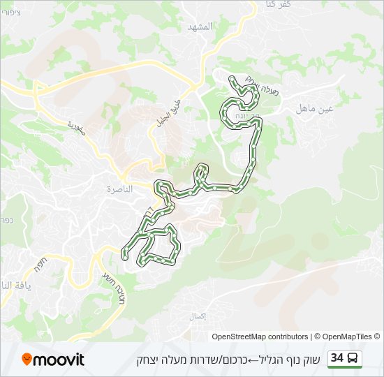 34 Bus Line Map