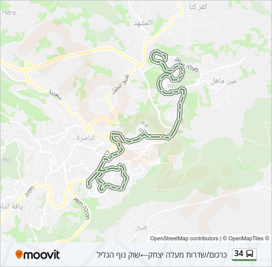 34 Bus Line Map