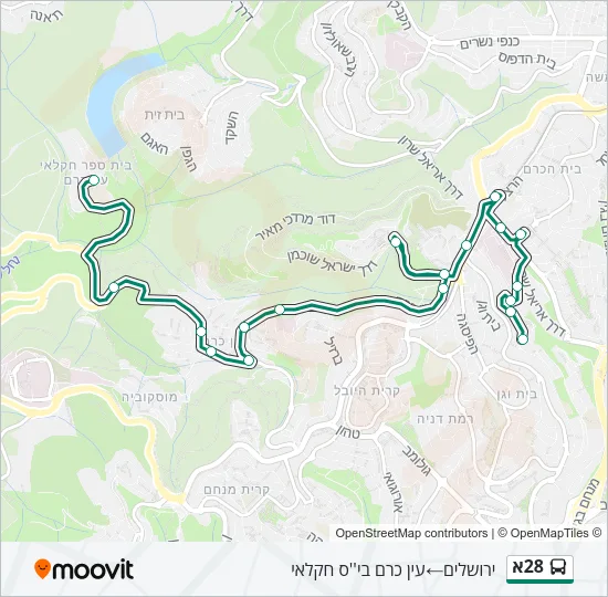 28א Bus Line Map