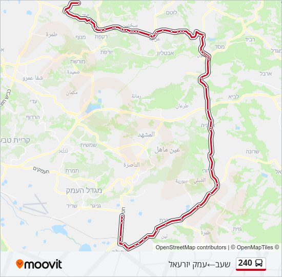 240 Bus Line Map
