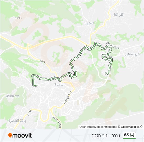 68 Bus Line Map