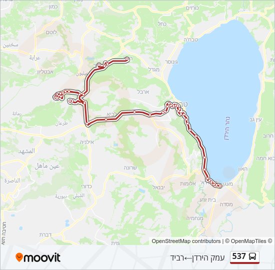 537 Bus Line Map