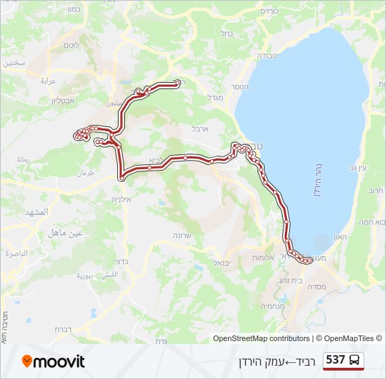 537 Bus Line Map