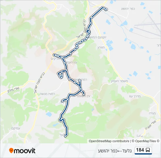 184 Bus Line Map