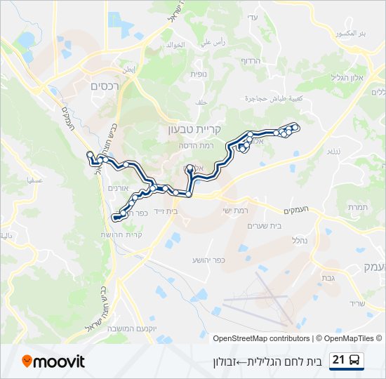 21 Bus Line Map