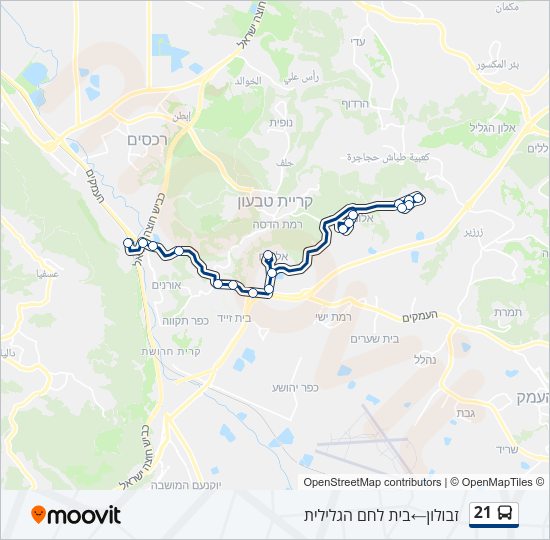 21 Bus Line Map