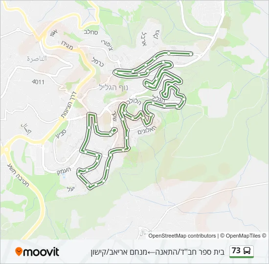 73 Bus Line Map