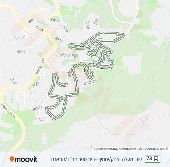 73 Bus Line Map