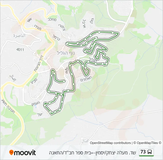 73 Bus Line Map