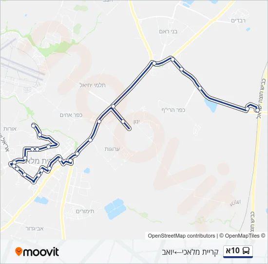 10א Bus Line Map