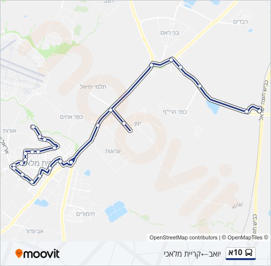 10א Bus Line Map