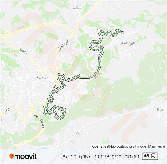 49 Bus Line Map